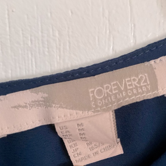 Forever 21 Royal Blue Flared Sleeve Blouse - Picture 2 of 3